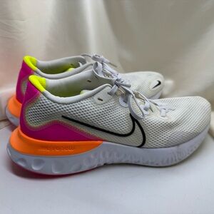 Nike Renew Run CK6357 100 Running Shoes US 11 White Pink Orange Blast